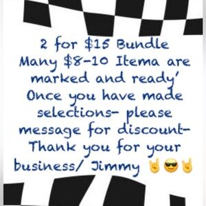 2 for $15 -Marked eligible items are ready for bundles-many $8-$10 marked!